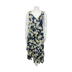 I.N.C Women's Floral‎ Bohemian Chiffon Ruffle Asymmetrical Flirty Dress Size 20W
